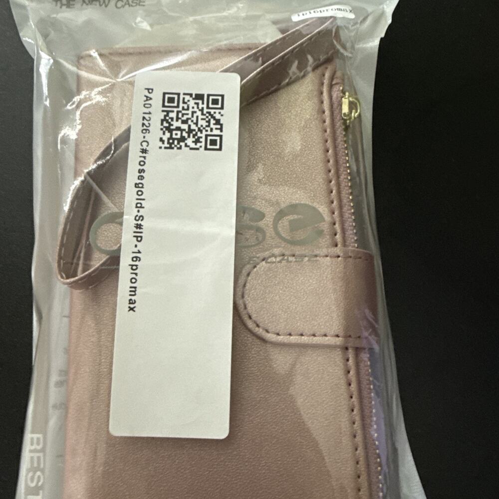 iPhone 16 Pro Max Case, Rose Gold W/wallet - Picture 5 of 6
